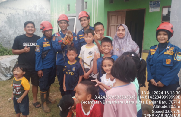 Evakuasi kukang kalimantan di permukiman warga